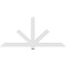 Ekena Millwork Kennewick Architectural Grade PVC Gable Bracket, 72"W x 33"H x 2"D x 4"F, 11/12 Pitch GBP072X33X0204KEN00 - alternate 3